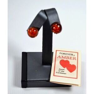 Vintage Forever Amber Clip On Earrings From Sparky's in St. Thomas